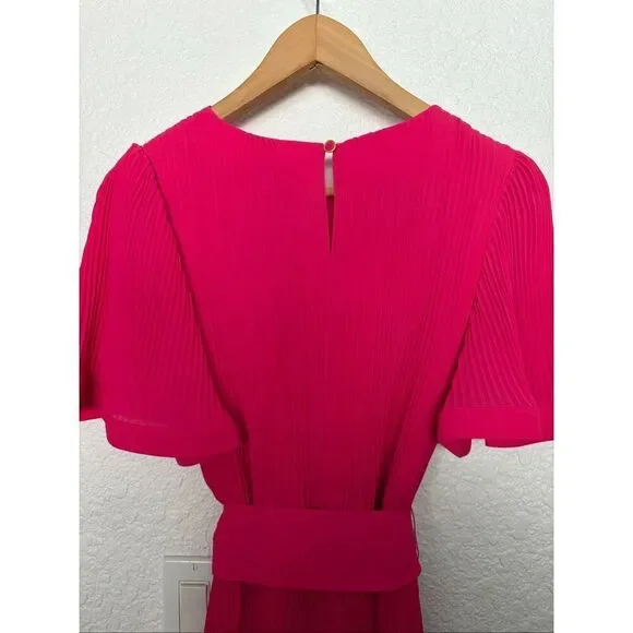 Milly Lumi Pleated Mini Dress Milly Pink Size 8